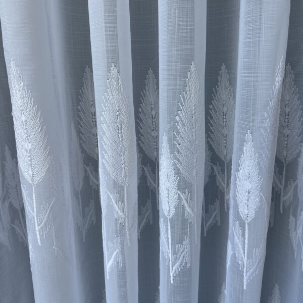 Perdea Brodat Model Copac - Alb