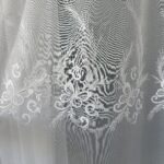 Perdea din Bambus Albă cu Broderie Luxury Butterfly 24784
