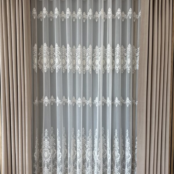 Perdea Reina cu Broderie Imperială Crem 25PR088