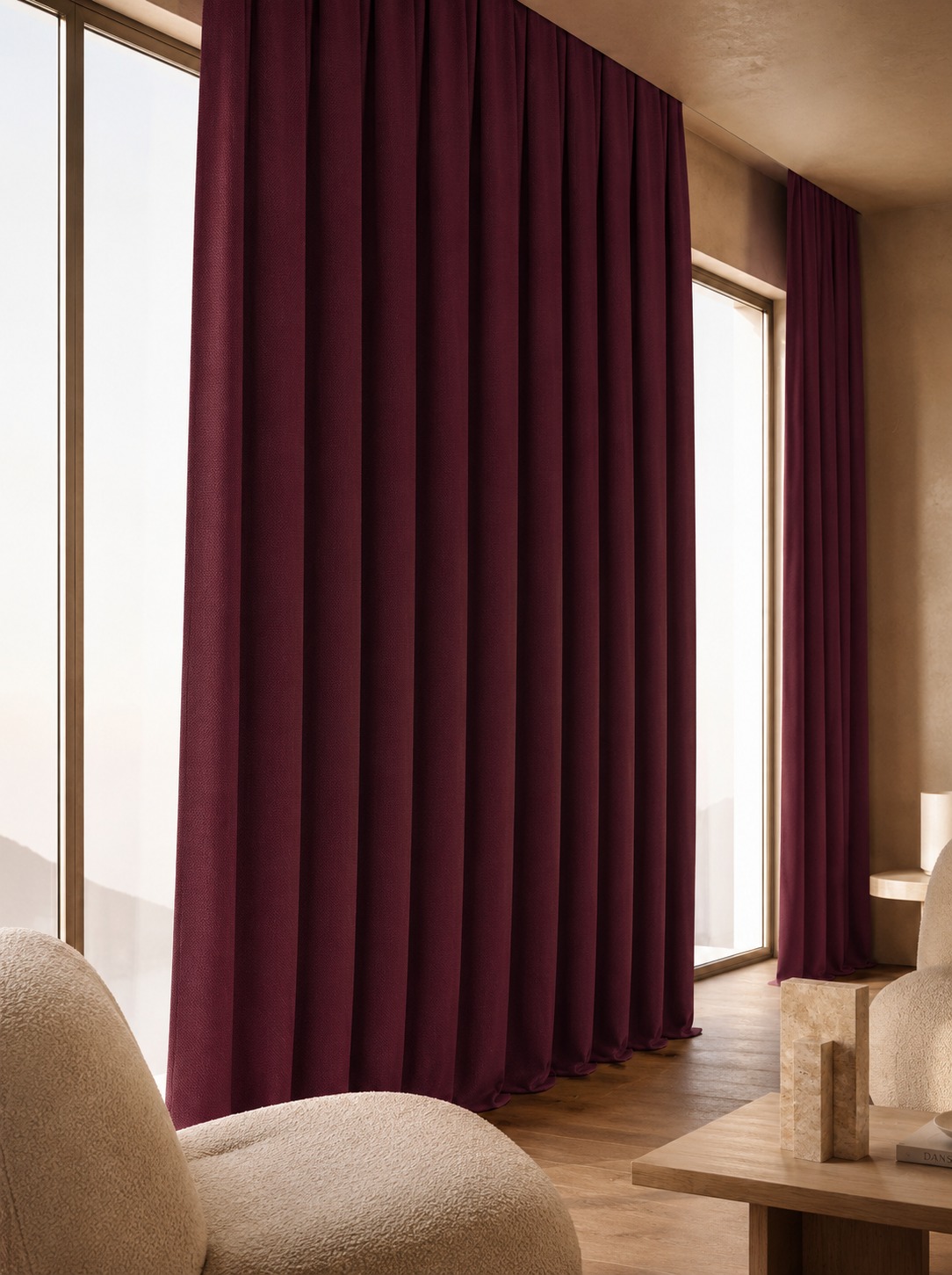 WhatsApp Image 2026-06-12 at 14.20.19 Draperie Petek 14202 Bordo L3m/H2.50m cu Rejansa de 6cm - imagine 1