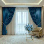 Draperie de Textura Groasa YEMEN 80% Blackout Baby Blue