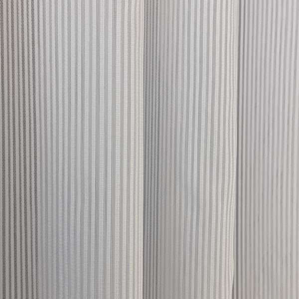 Perdea Albă cu Model în Dungi 4038