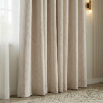 Draperie de Catifea Texturata Valencia Blackout 90% Bej Închis - imagine 2