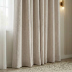 Draperie de Catifea Texturata Valencia Blackout 90% Dark Bej - imagine 2