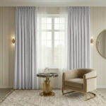 Draperie de Catifea Texturata Valencia Blackout 90% Gri Deschis
