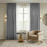Draperie de Catifea Texturata Valencia Blackout 90% Gri Închis