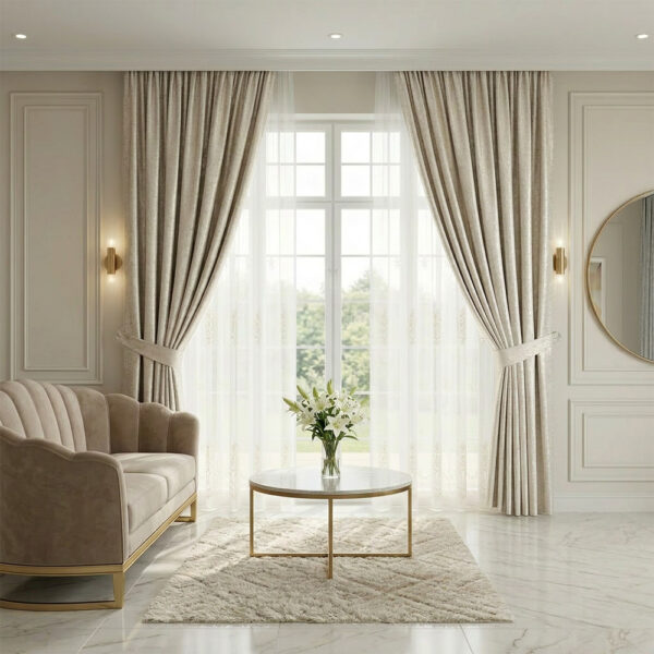 Draperie Como Lucioasă de Textura Groasa 100% Blackout Auriu