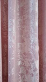 Draperie de Textură Nisip Turcesc Roz Pudră L4.6m/H2.58m cu Rejansă Wave