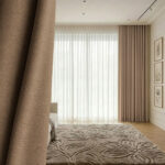 Draperie Bej-Caramel de Textură 100% Blackout Lazio