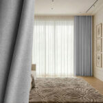 Draperie Gri Deschis de Textură 100% Blackout Lazio