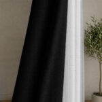 Draperie Neagră de Textură 100% Blackout Lazio - imagine 2
