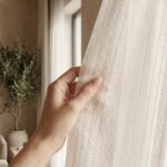 Perdea Ivory cu Textură Fină de Bumbac și Model Elegant