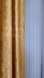 Draperie de Textură Nisip Turcesc Galben L2.9m/H2.58m cu Rejansă Wave