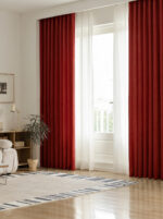 Draperie de Textură Nisip Turcesc Burgundi - imagine 2