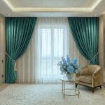 Draperie de Textura Groasa YEMEN 80% Blackout Verde Mentă