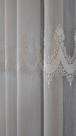 Perdea din Bambus cu Broderie Crem 80923