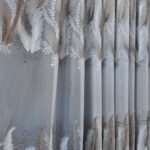 Perdea din Bambus cu Broderie Crem/Maro 25pr406