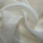 Perdea Triplu Voal cu Sclipici BEJ L7.3m/H2.12m cu Pliu-Pauza-Pliu pentru sina de 2.92m