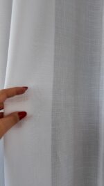 Perdea Cristal Albă cu Broderie Jos - imagine 4