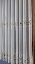 Perdea din Inișor cu Broderie in 2 Randuri Crem - imagine 2