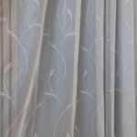 Perdea Opacă Crem cu Broderie