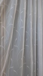 Perdea Opacă Crem cu Broderie