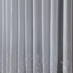 Perdea Cristal Albă cu Broderie Florală Jos 6838-55