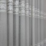 Perdea din In Cu Broderie Elegantă Crem cu Fir Lame 12925