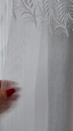 Perdea cu Broderie Elegantă Albă 80877 - imagine 3