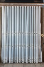 Perdea Cristal cu Broderie în 3 Randuri Albă BRD-5658-55-03 - imagine 7