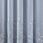 Perdea Cristal cu Broderie Florală Jos Alb/Gri 6838-55-11