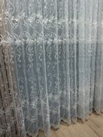 Perdea Stamina cu  Broderie din Tulle Crem