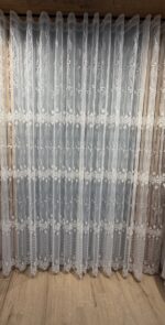 Perdea  cu  Broderie din Organza Margeluta Crem - imagine 2