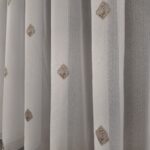 Perdea Cristal Alb/Maro cu Model 40444-F-9603