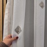 Perdea Cristal Crem/Maro cu Model 40444-F-9607 - imagine 3