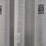 Perdea din In Gros cu Model Pătrățele Alb/Negru 30100-F-90005 - imagine 3