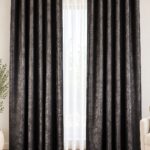 Draperie Lucioasă  Asya Uni Blackout 90% Negru