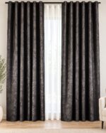 Draperie Lucioasă  Asya Uni Blackout 90% Negru