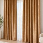 Draperie Lucioasă  Asya Uni Blackout 90% Auriu
