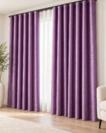 Draperie Lucioasă  Asya Uni Blackout 90% Mov Deschis - imagine 4