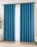 Draperie Lucioasă  Asya Uni Blackout 90% Albastru