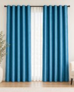 Draperie Lucioasă  Asya Uni Blackout 90% Albastru - imagine 2
