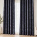 Draperie Lucioasă  Asya Uni Blackout 90% Gri Închis