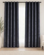 Draperie Lucioasă  Asya Uni Blackout 90% Gri Închis - imagine 2